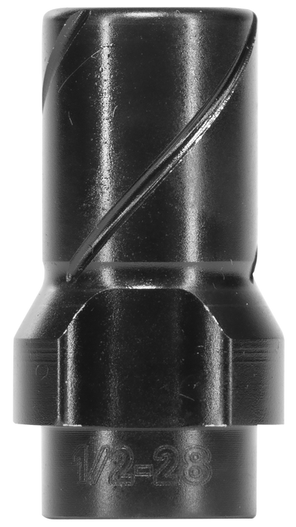 Huxwrx 2291 3-Lug Muzzle Device 9mm Fits 1/2"x28 Black                                                                                                                                                  