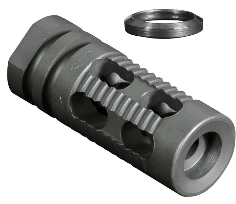 Yankee Hill 285M2 Phantom Comp/Brake with Smooth End, 1/2"-28 tpi Threads 2.25" OAL for 5.56mm                                                                                                          
