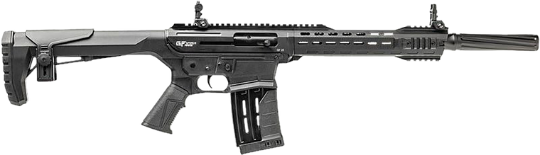 Gforce Arms GF251220 GF25  12 Gauge Semi-Auto 3" 5+1 20" Black Cerakote Spiral Threaded Barrel, Black Cerakote Picatinny Rail Aluminum Receiver, Black Adjustable Synthetic Stock  w/Black Rubber Grip  