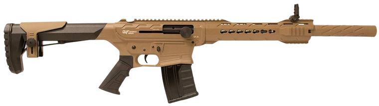 Gforce Arms GF2512FDE GF25  12 Gauge Semi-Auto 3" 5+1 20" Flat Dark Earth Cerakote Threaded Barrel Flat Dark Earth Cerakote Receiver, Black Synthetic Stock                                             