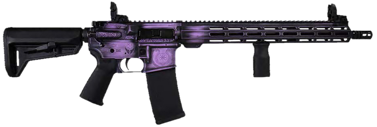 Shark Coast Valkyrie Purple Deluxe AR 5.56 NATO Semi Auto Rifle - 16" Barrel Magpul