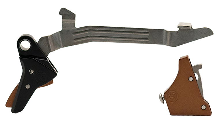 Timney Triggers ALPHAGLOCK34BRNZE Alpha Competition 9mm Luger/40 S&W, Bronze Straight Trigger Compatible w/Most Glock Gen3-4                                                                            