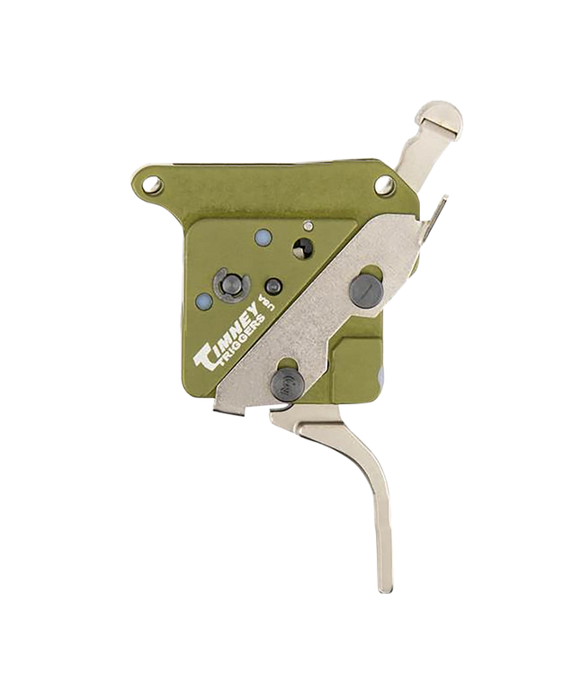 Timney Triggers 51716V2 Elite Hunter  Straight Trigger with 3 lbs Draw Weight & Green/Nickel Finish for Remington 700 Right                                                                             