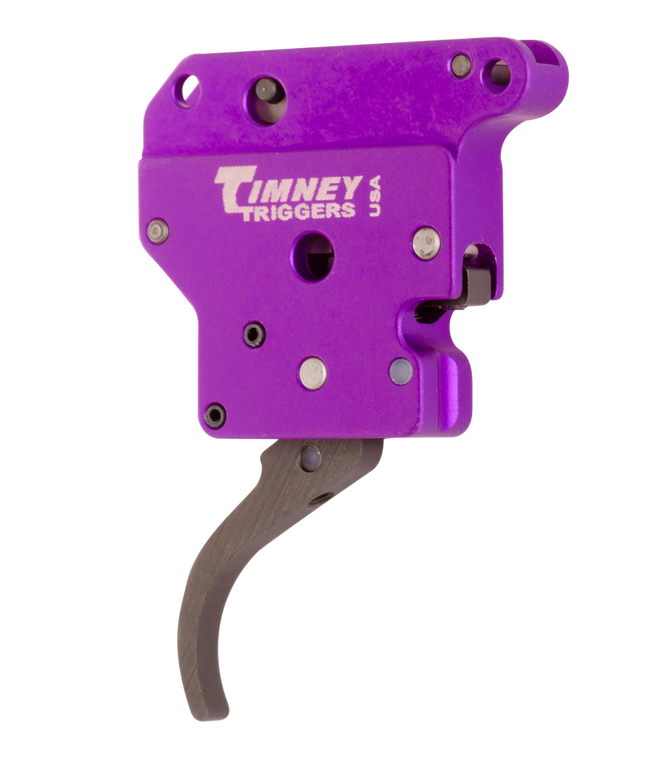 Timney Triggers 502B Benchrest Trigger  Single-Stage Curved Trigger with 3-6 oz Draw Weight & Purple/Black Finish for Remington 700                                                                     