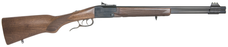 Chiappa Firearms 500111 Double Badger  Full Size 22 WMR 2rd, 19" Blued Barrel & Receiver, Beechwood Folding Checkered Stock, Right Hand                                                                 