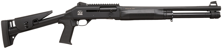 Chiappa Firearms 930386 601 DPS Full Size Frame 12 Gauge Semi-Auto 3" 5+1 18.50" Black Steel Barrel, Black Picatinny Rail Aluminum Receiver, Black Fixed Synthetic Stock, Black Rubber Grip             