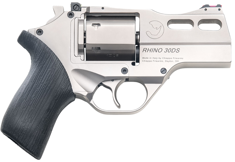 Chiappa Firearms CF340341 Rhino 30DS *CA Compliant Small 10mm Auto 6 Shot 3" Black Anodized Picatinny Rail/Vent Rib Barrel, Black Cylinder Black Anodized Aluminum Frame w/Picatinny Rail, Walnut Grip  