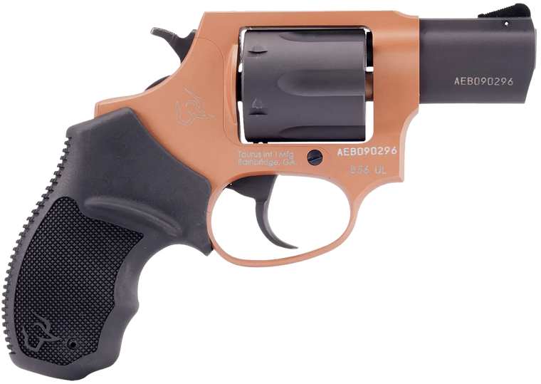 Taurus 2-85621ULC22 856 Ultra-Lite Small 38 Special +P 6 Shot 2" Matte Black Alloy Steel Barrel & Cylinder, Cerakote Copper Aluminum Frame, Transfer Bar Safety, Exposed Hammer                         