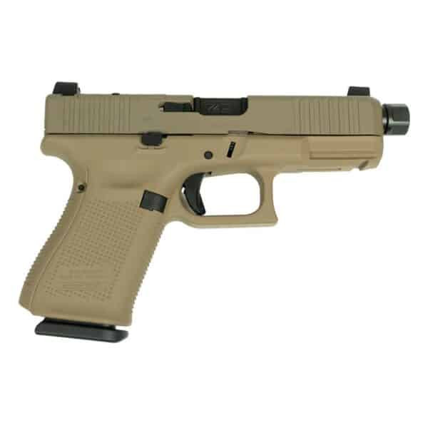 Shark Coast Tactical Glock 19X V Coyote Brown 9mm 4.02" Barrel 17rds Optic Cut w/ Threaded barrel 