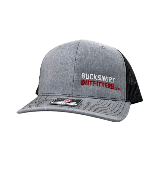 BuckSnort Outfitters Gray BSO Logo Hat X-Large Richardson