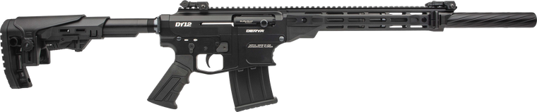 Derya Firearms DY1220US Namlu DY12 12 Gauge Semi-Auto 3" 5+1 20" Black Melotine Threaded Barrel, Black Anodized Aluminum Receiver w/Picatinny Rail, Black Adjustable Polymer Stock & Pistol Grip        