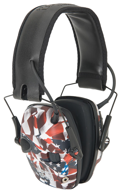 Howard Leight R02530 Impact Sport Electronic Muff 22 dB Over the Head Classic One Nation Adult 1 Pair                                                                                                   
