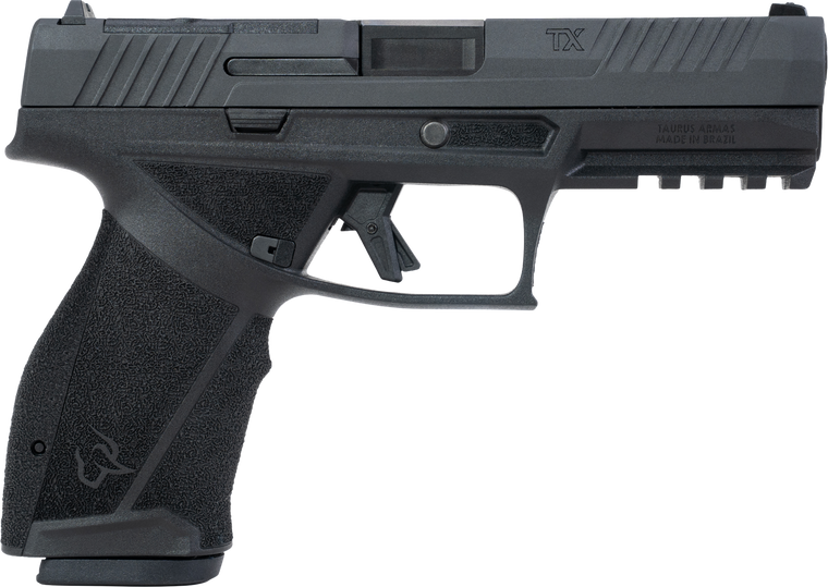Taurus  TX 9  Full Size 9mm Luger 10+1 4.50" Black Barrel, Black Nitride Alloy Steel Optic Ready/Serrated Slide, Black Stainless Steel Frame w/Picatinny Rail, Interchangeable Backstrap Grip           