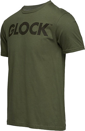 Glock Caliber Tee Military Green Ringspun Cotton Short Sleeve