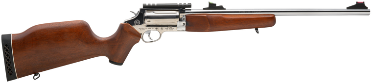 Rossi SCJ4510SS Circuit Judge  45 Colt (LC) Caliber or 410 Gauge with 5rd Capacity, 18.50" Barrel, Polished Stainless Metal Finish & Hardwood Monte Carlo Stock Right Hand (Full Size)                  