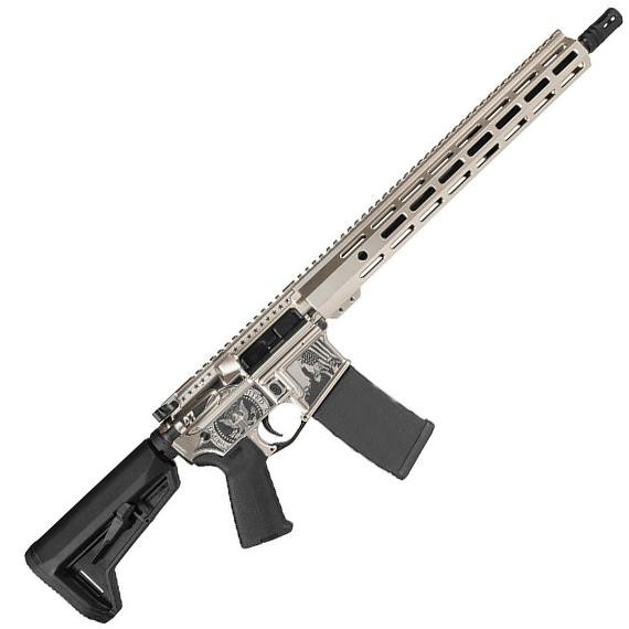 Shark Coast "Trump Fight" 5.56 NATO Semi Auto Rifle - 30+1 Rounds, 16" Barrel, Magpul Stock, White