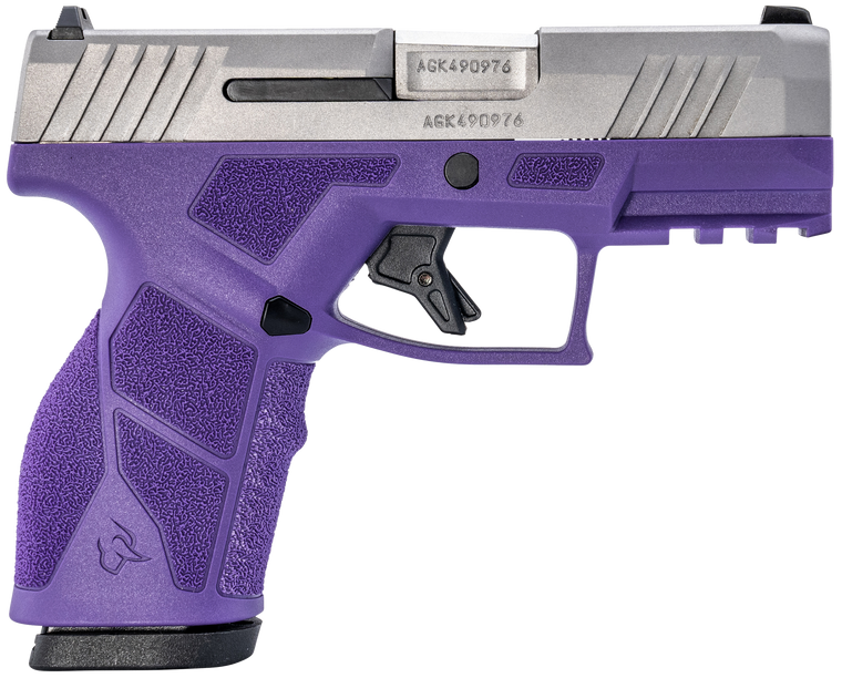 Taurus 1-GX2939DP GX2  9mm Luger 13+1 3.37" Matte Stainless Steel Barrel, Matte Serrated Stainless Steel Slide, Dark Purple Polymer Frame w/Picatinny Rail, Polymer Grip                                