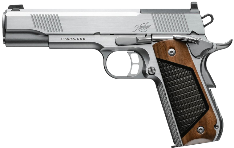 Kimber Mfg, Inc 3200402 Stainless II  45 ACP 7+1 5" Optic Ready/Serrated Slide                                                                                                                          