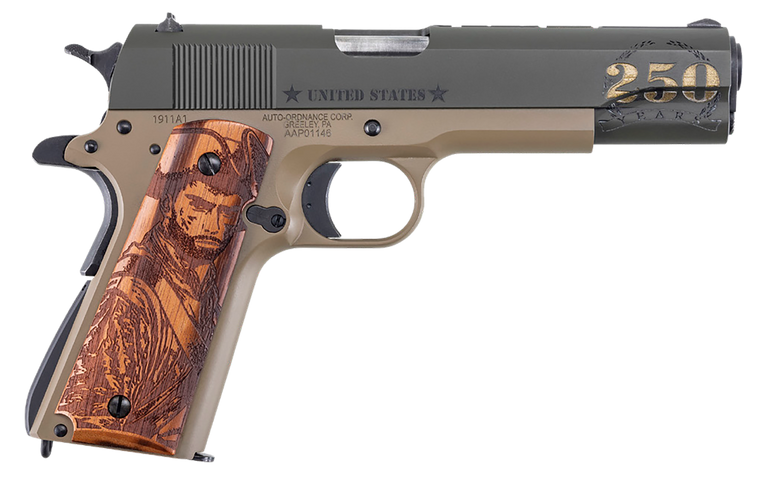 AUTO 1911BKOC15  ARMY 45ACP    5  7R 2TN/WD GRIPS