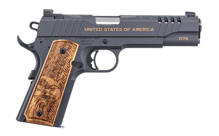 Auto Ordnance 250TH ANNIVERSARY 1911 45ACP Liberty Bell and Eagle Engraved Grips