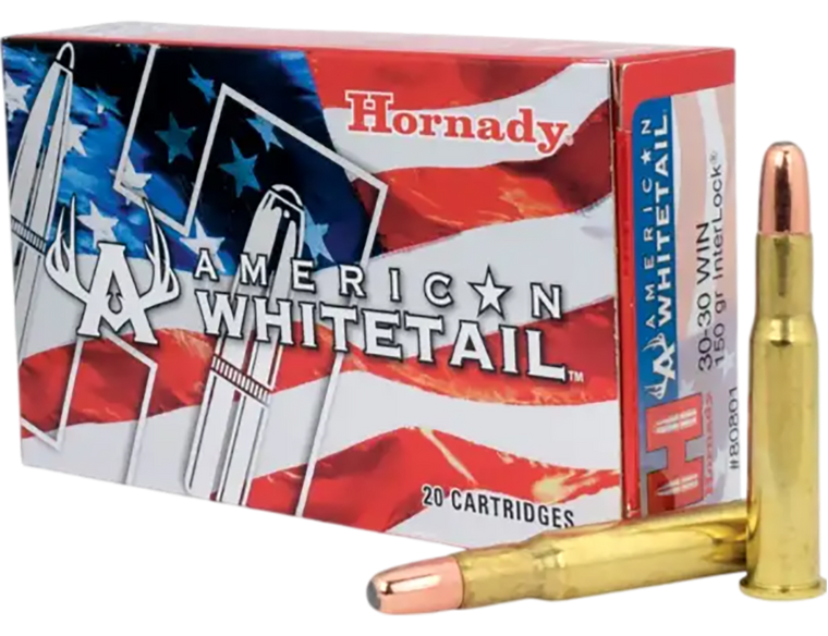 Hornady 80801 American Whitetail  30-30Win 150gr InterLock Round Nose 20 Per Box/10 Case                                                                                                                