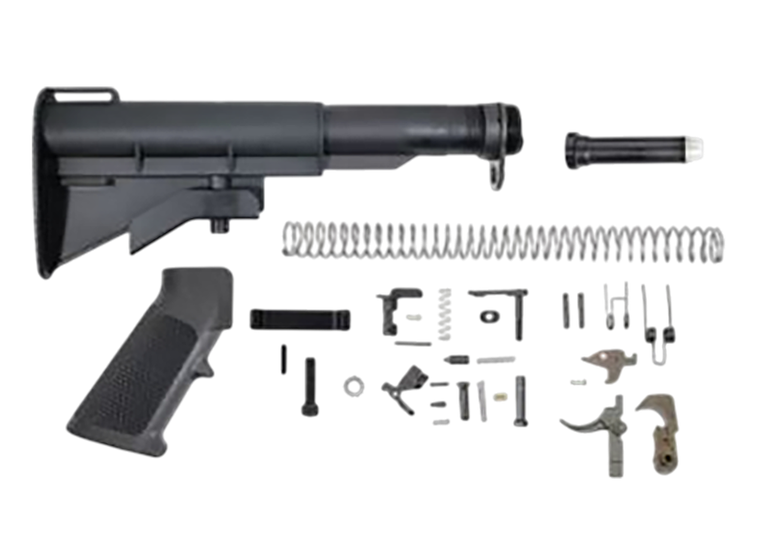 Dpms Panther Arms DP51655141530 CAR-15 Lower Build Kit AR-15 Black A2 Grip, Fiberlite Buttstock                                                                                                         