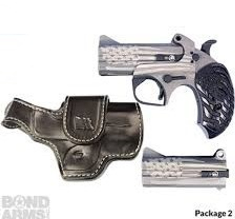 Model: Old Glory
Model #: Old Glory Package 2
Caliber: .45LC/410
Barrel Length: 3.50"
Grip Material: Black Ash
Sights: Front blade, fixed rear
Trigger Guard: Yes