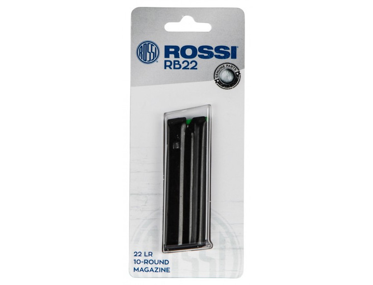 High quality components and precise manufacturing make Rossi ideal for both new shooters and experienced gun owners. The durability, reliability and excellent build quality will provide years of service you can count on.

Rossi, Magazine, 22LR, 10Rd, Fits Rossi RB22
Precise Manufacturing
Long Term Reliability
Durable Construction
Low Capacity
