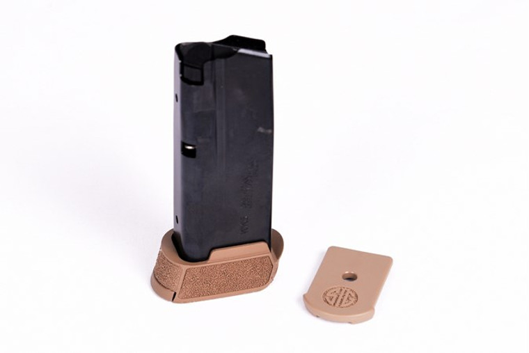 ﻿Magazine P365 9mm 12rd Coyote Mag-365-9-12-coy
Type: Accessory-Magazines
Capacity: 12 rd.
Finish: Stainless
Feature1: Fits Sig Sauer P365
Feature2: Coyote Tan Floorplate