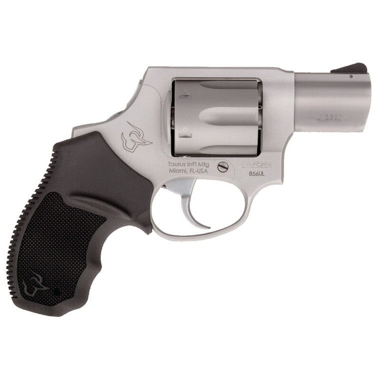 Taurus 856 Concealed Hammer .38 Special +P Double Action Revolver 2" Barrel 6 Rounds Rubber Grips Matte Stainless Steel Finish