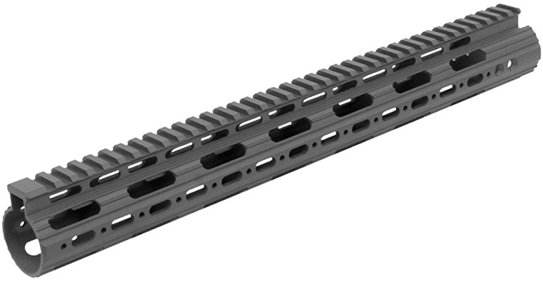 UTG Pro MTU019SS Pro Slim Rail Handguard Free-Floating 15" L Aluminum Material with Black Anodized Finish, KeyMod Slots & Picatinny Rail for AR-15