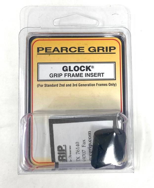 Pearce Grip Frame Insert for Glock 17, 18, 19, 20, 21, 22, 23, 24, 31, 32, 34, 35, 37, 38 Polymer Black PG-GFI
