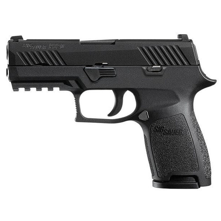 SIG Sauer P320 Nitron Compact Semi Auto Pistol 9mm Luger 3.9" Barrel 10 Rounds Contrast Sights SIG Rail Modular Polymer Frame/Grip Matte Black Finish