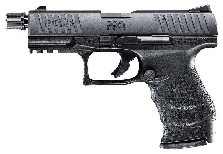 Walther PPQ Tactical .22 L.R. 4" Black 12 Round, Adapter (March), 1 Mag