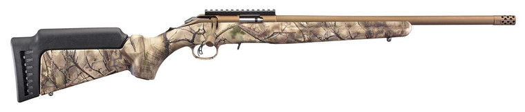 Ruger 8373 American Rimfire Standard 22 Mag 9+1 18" GoWild Camo I-M Brush Bronze Cerakote Right Hand