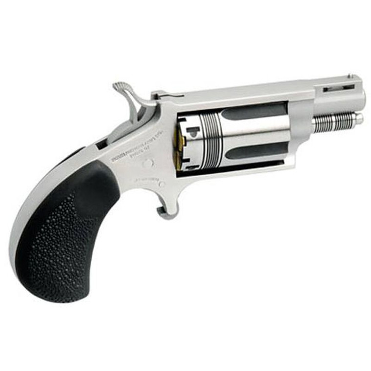 North American Arms Wasp Revolver .22 WMR 1.125" Barrel 5 Rounds Rubber Grips Stainless Frame and Finish NAA-22MS-TW