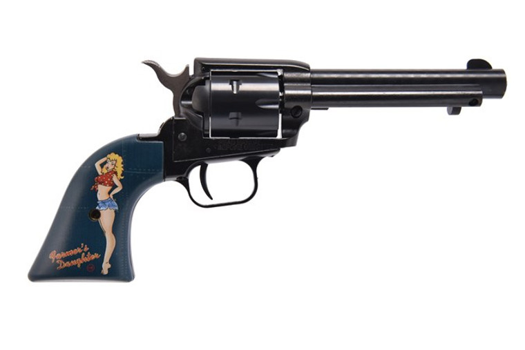 HERITAGE Rough Rider, .22LR, 4.75" Barrel, Fixed Sights, Blue, Pin Up Farmers Daughter, 6-Rd, TALO Exclusive