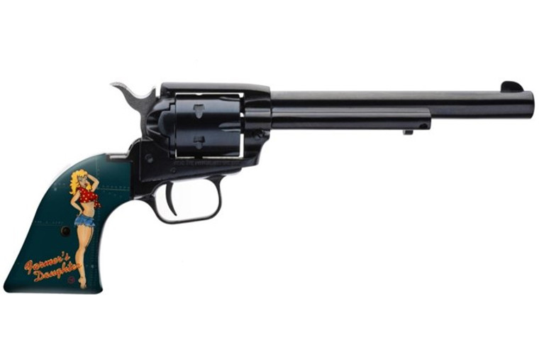 HERITAGE Rough Rider, .22LR, 6.50" Barrel, Fixed Sights, Blue, Pin Up Farmers Daughter, 6-Rd, TALO Exclusive