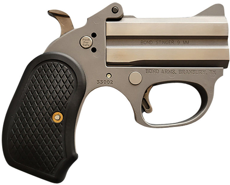 Bond Arms BAHB Honey B 2rd Shot 3" Matte Stainless Steel Frame, Black Extended B6 Resin Grips