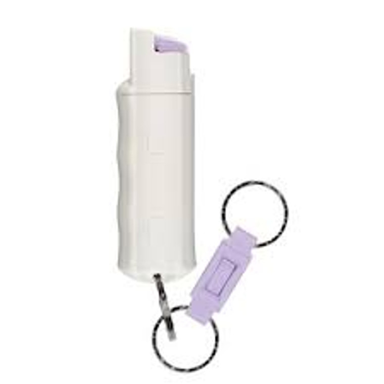 SABRE PEPPER SPRAY WITH GLOW IN THE DARK CASE, QUICK RELEASE KEY RING