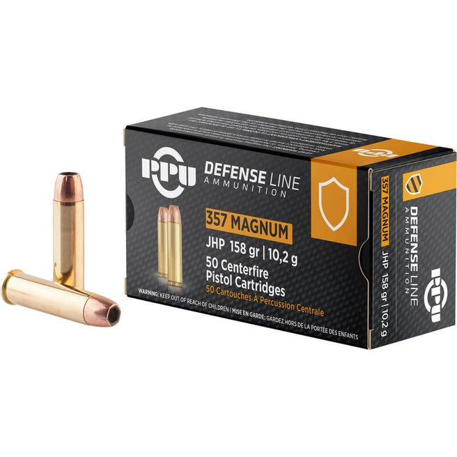 PRVI PARTIZAN PPU DEFENSE .357 MAG 50 RDS 158 GR