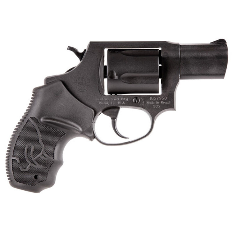 Taurus 905 Double Action Revolver 9mm Luger 2" Barrel 5 Rounds Fixed Front Sight/Fixed Rear Sight Spurred Hammer Soft Rubber Grip Matte Black Finish