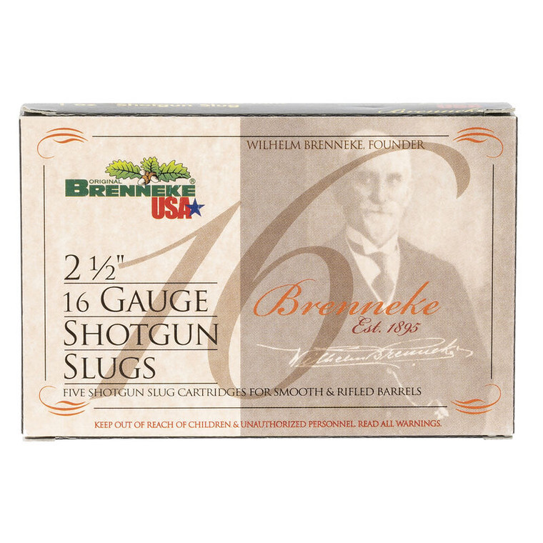 Brenneke USA 16 Gauge 2-1/2" 437 Grain Slug