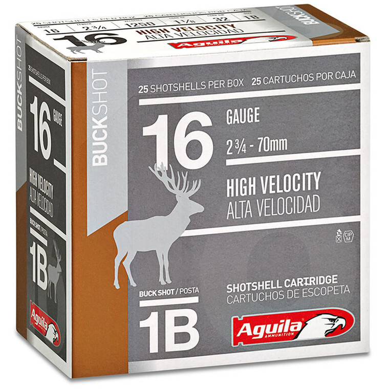 Aguila High Velocity 16 ga 2-3/4" #1 Buck 1-1/8oz 25 Rnd Box