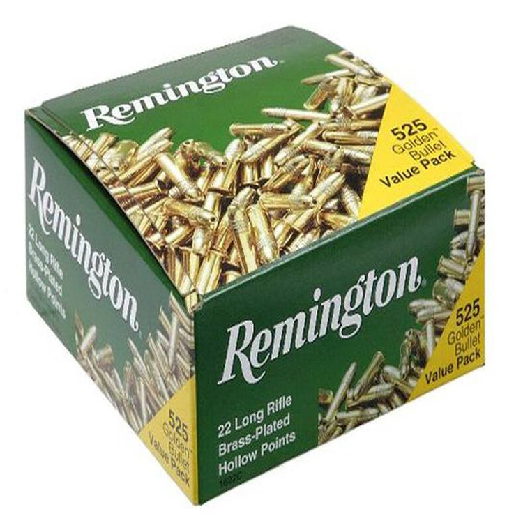 Remington Golden Bullet .22 LR Ammo 36 Grain HP 525 Rounds