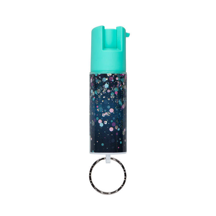 SABRE PEPPER SPRAY WITH KEY RING, CONFETTI PATTERN DESIGN