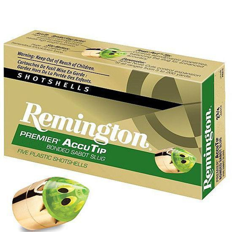 Remington Premier AccuTip 20 Gauge Shotshell 5 Rounds 3" Sabot Slug 260 Grain