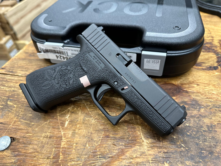 GLOCK 43X 9MM BLACK ROSE 10RD