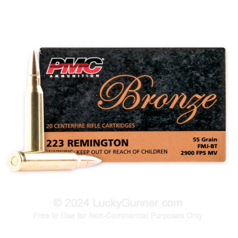 223 Rem - 55 Grain FMJBT - PMC - 1000 Rounds
