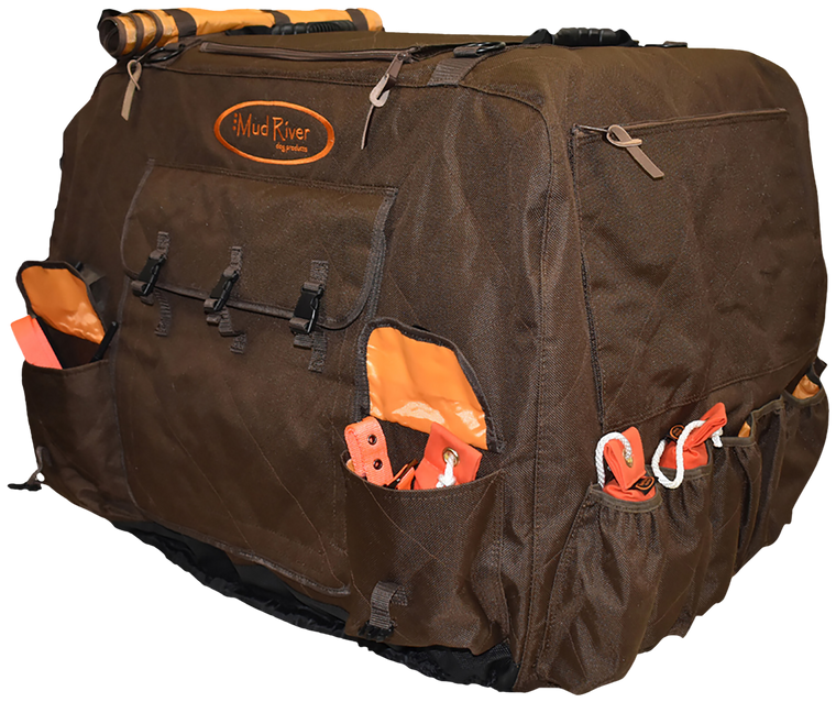 Mud River MRM1414 Dixie Insulated Kennel Cover Brown Polyester Medium 32" x 23" x 25"                                                                                                                   